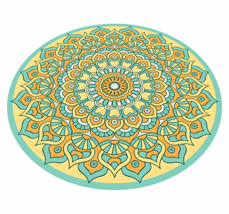 Mandala vinyl carpet in mandala circular shape - TenStickers