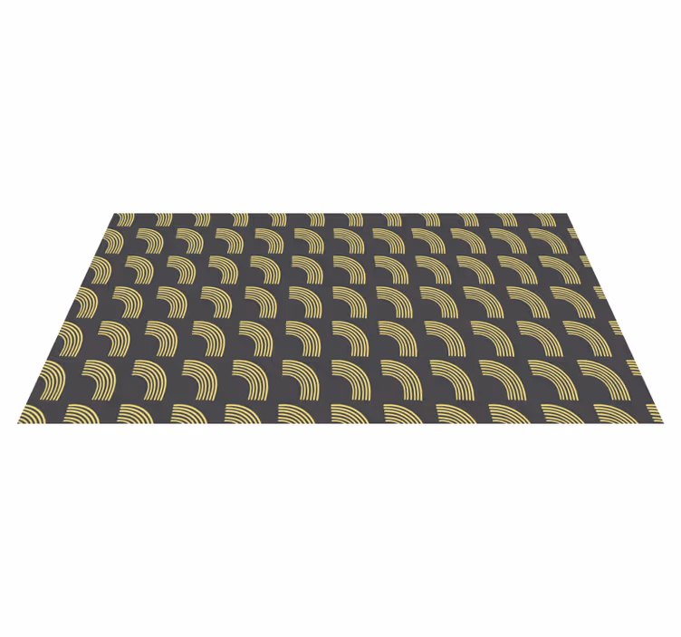 Geometric Arc Patterns striped vinyl carpet - TenStickers