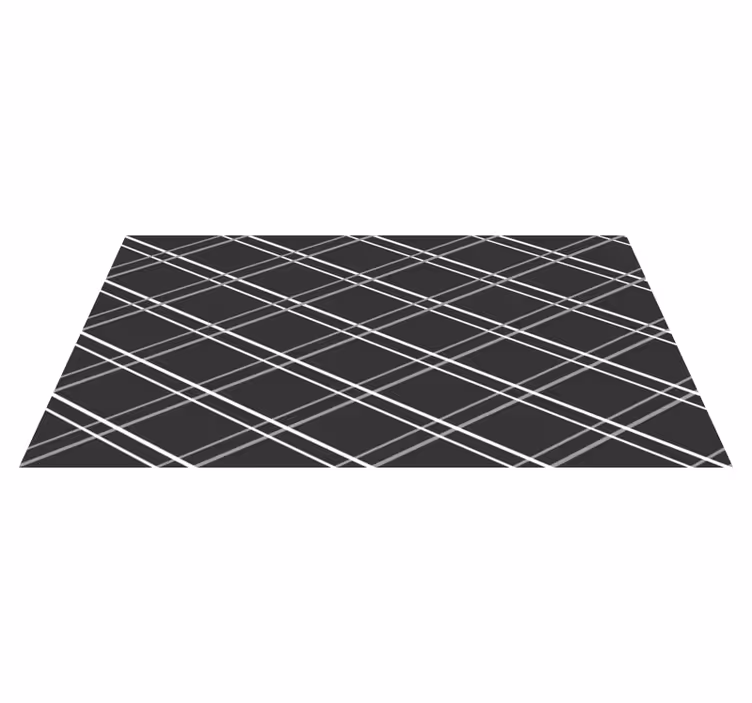 Geometric vinyl carpet with line patterns - TenStickers