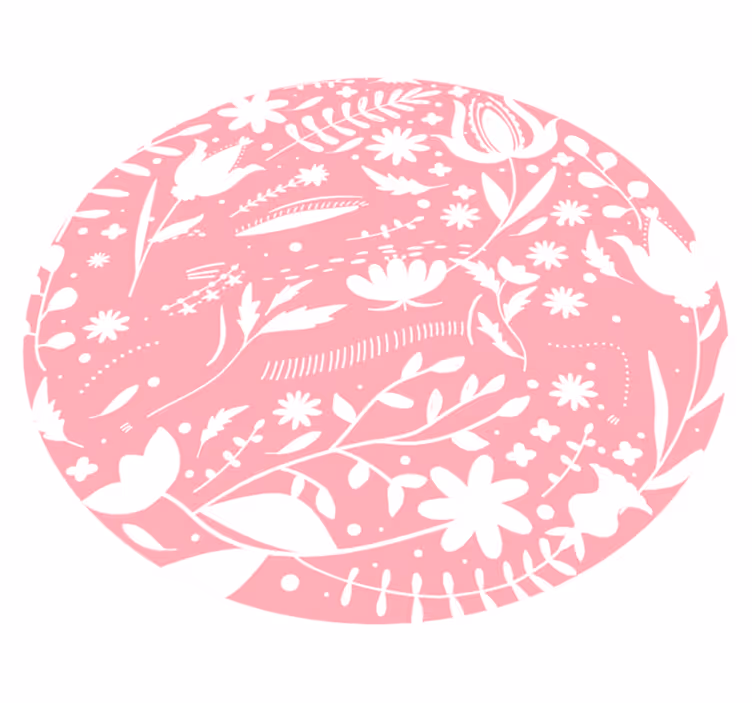 Botanical Motifs floral vinyl carpet - TenStickers