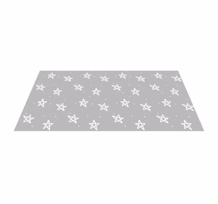Silver Star Pattern kids vinyl carpet - TenStickers