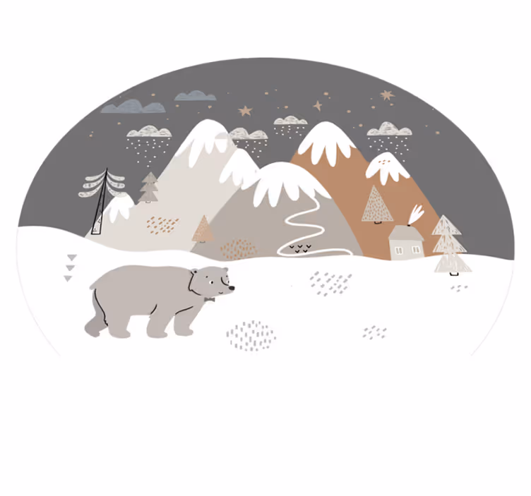 Polar Bear Playground kids vinyl carpet - TenStickers