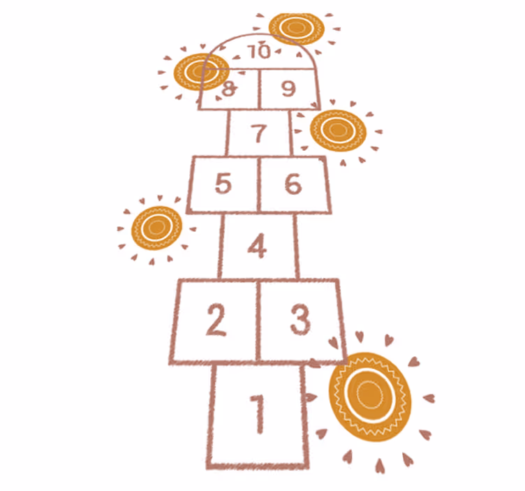 Hopscotch Playground game vinyl carpet - TenStickers