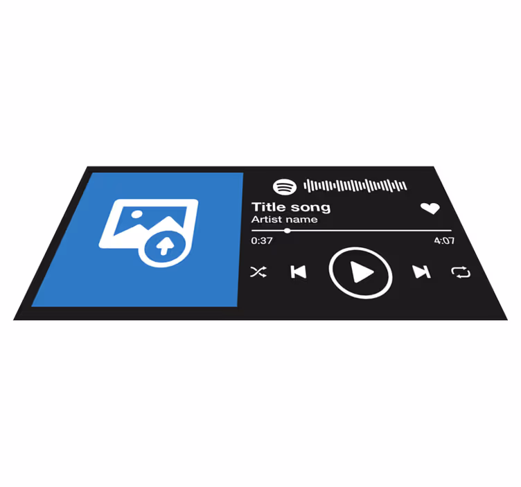 Personalized Song Showcase custom vinyl carpet - TenStickers