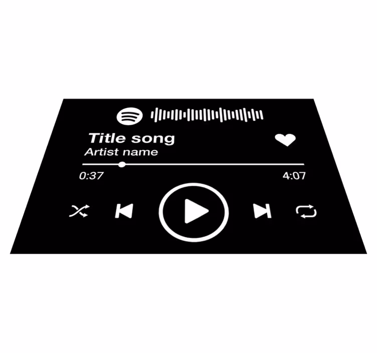 Personalized Music Interface custom vinyl carpet - TenStickers