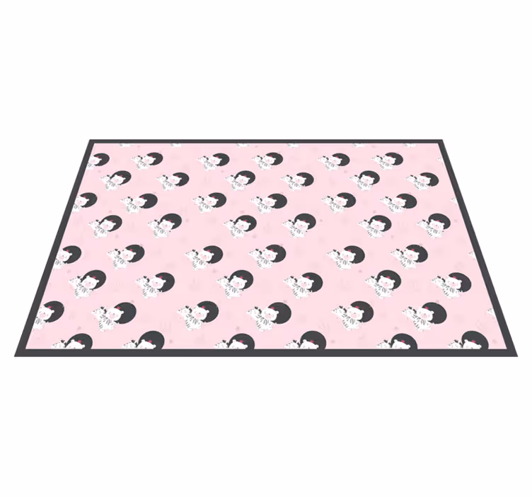 Playful Ballerina Graphic kids vinyl carpet - TenStickers