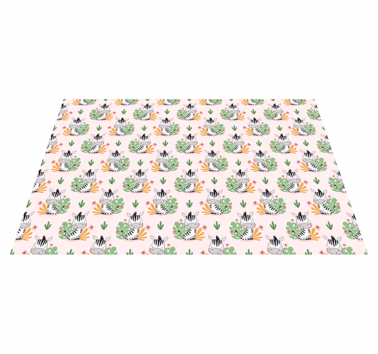 Zebra Jungle Pattern kids vinyl carpet - TenStickers