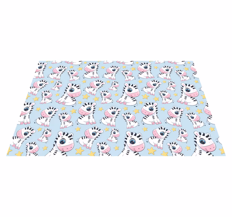 Zebra Starry Pattern kids vinyl carpet - TenStickers
