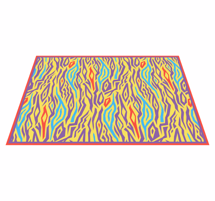 Abstract Zebra Stripes geometric vinyl carpet - TenStickers