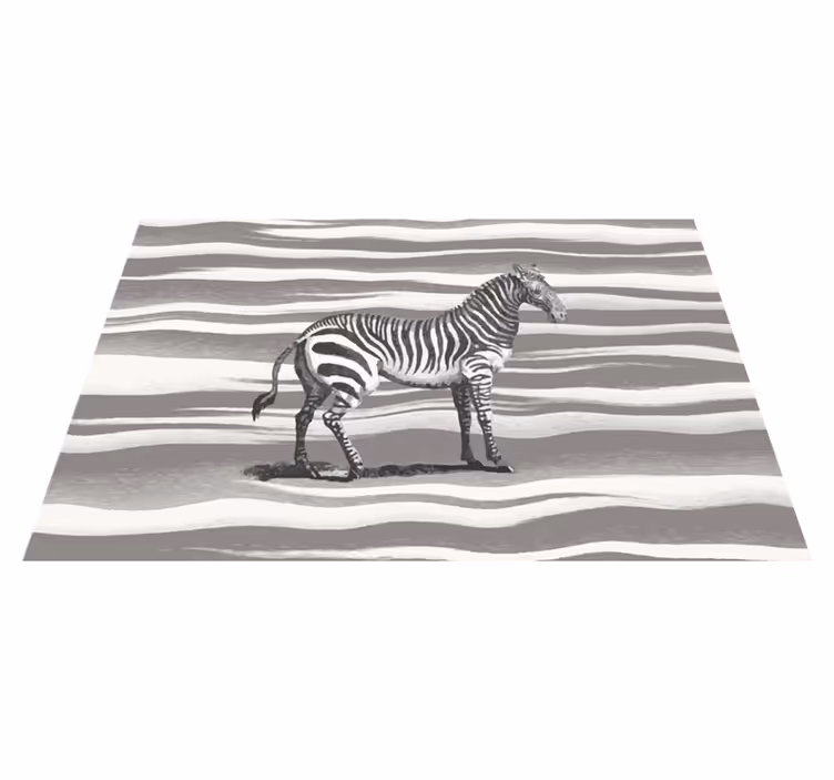 Zebra Striped animal print vinyl carpet - TenStickers