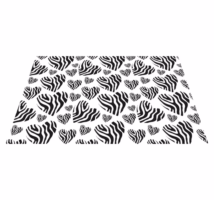Zebra Stripes Pattern animal print vinyl carpet - TenStickers