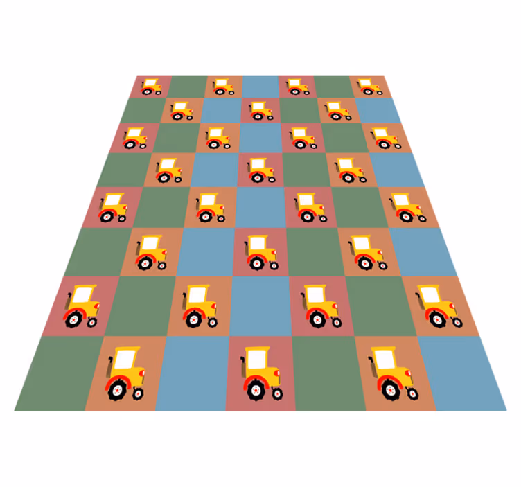 Tractor Pattern kids vinyl carpet - TenStickers