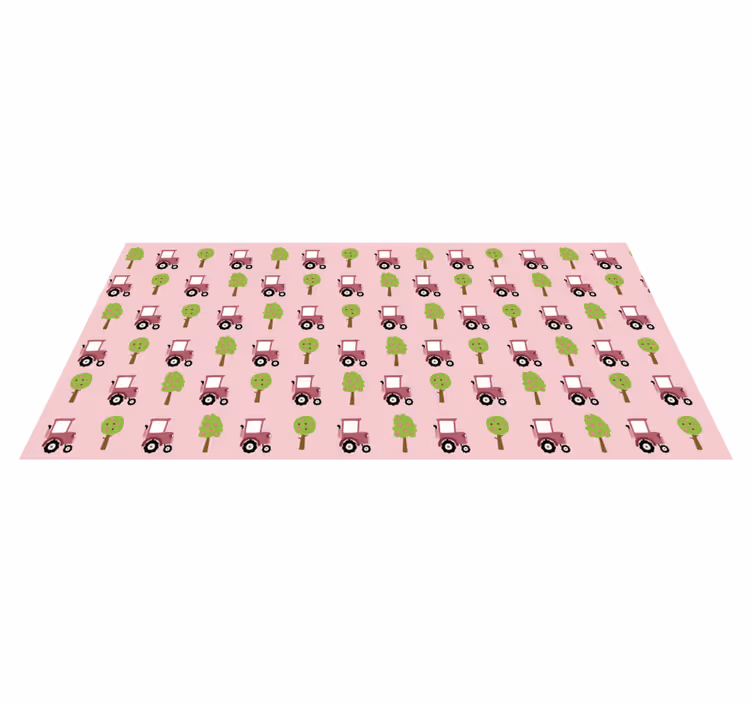 Playful Trucks Pattern kids vinyl carpet - TenStickers