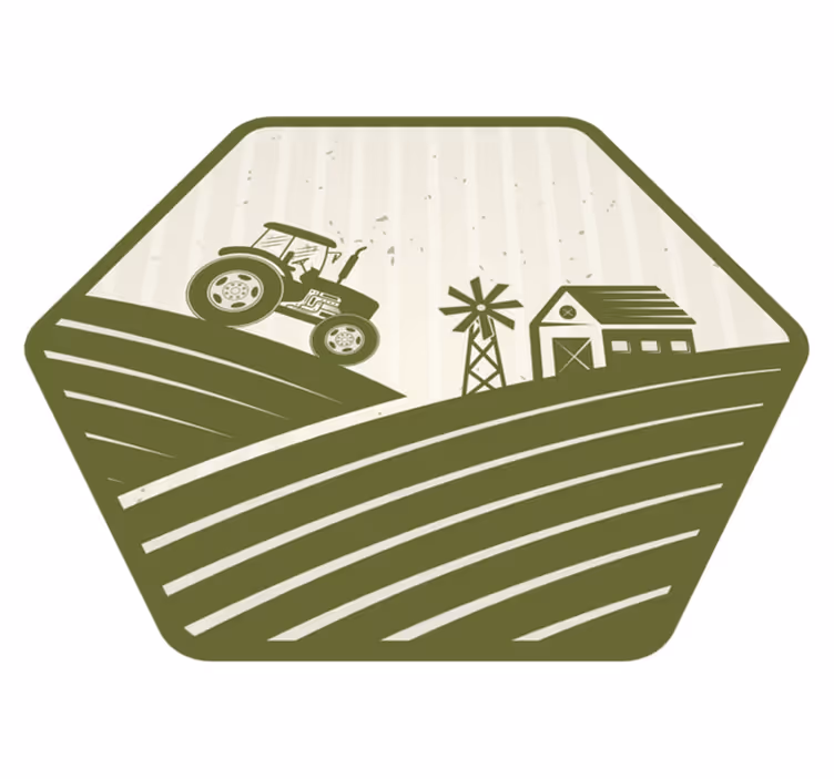 Rural Farm Scene nature vinyl carpet - TenStickers