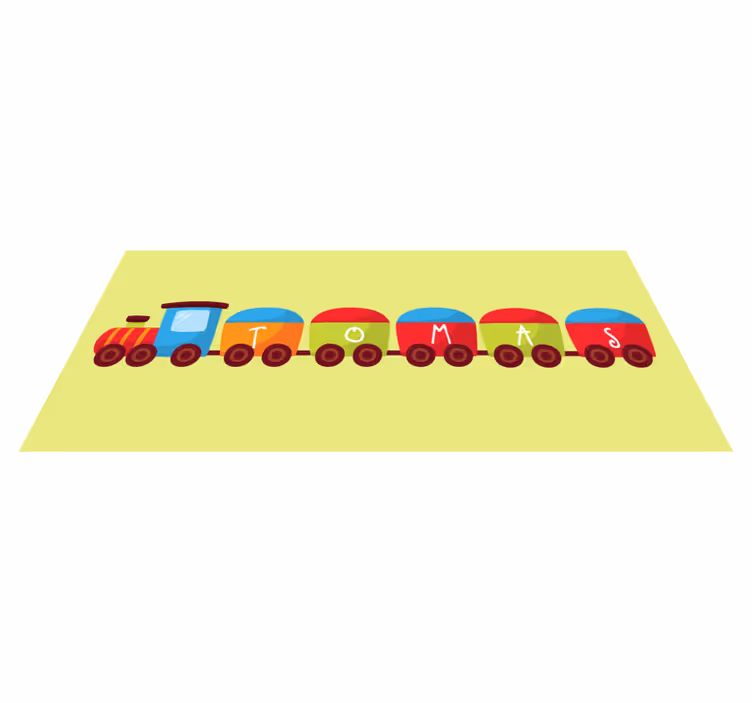 Personalized Train custom vinyl carpet - TenStickers