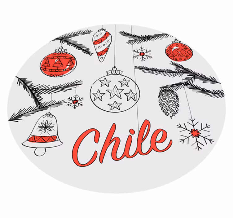 Chile Holiday Ornamentation Christmas vinyl carpet - TenStickers