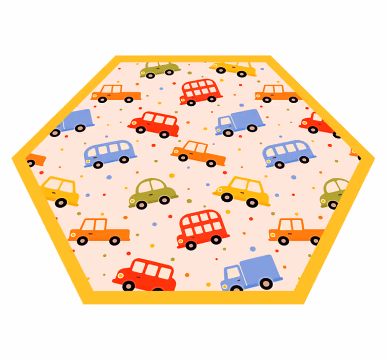 Playful Transportation kids vinyl carpet - TenStickers