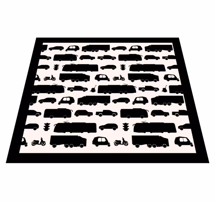 Vehicle Silhouettes road vinyl carpet - TenStickers
