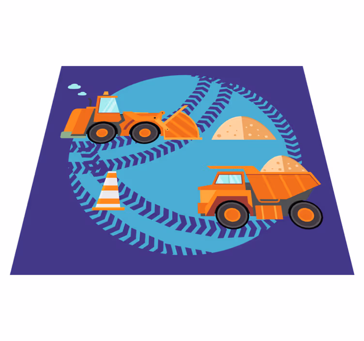 Construction Playzone kids vinyl carpet - TenStickers