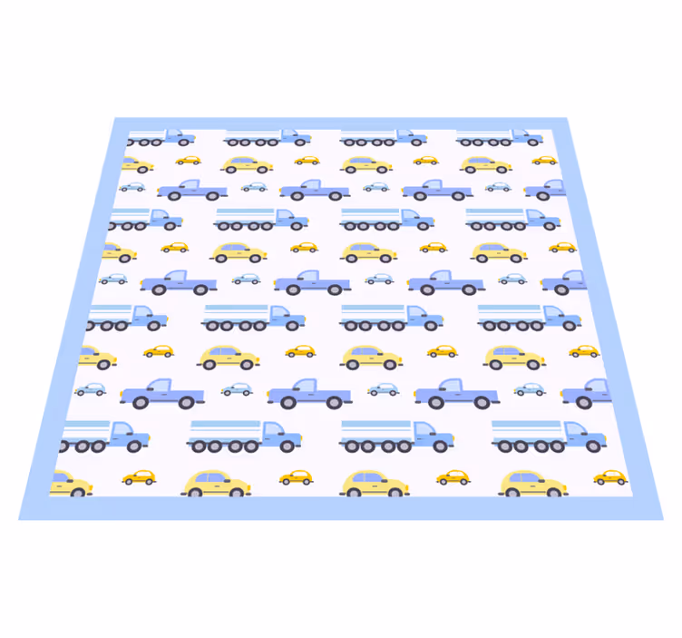 Playful Traffic Theme kids vinyl carpet - TenStickers