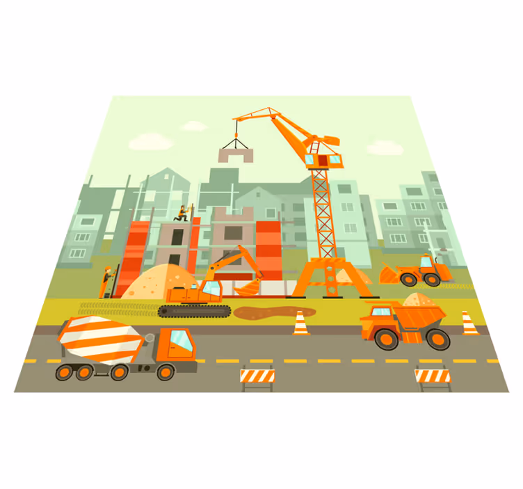 Construction Playground kids vinyl carpet - TenStickers