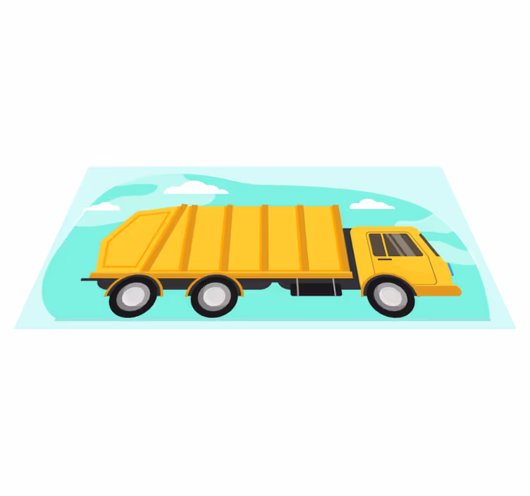 Cartoon Dump Truck kids vinyl carpet - TenStickers