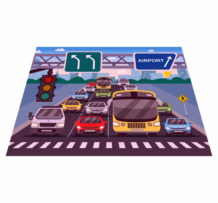 Traffic Playtime road vinyl carpet - TenStickers