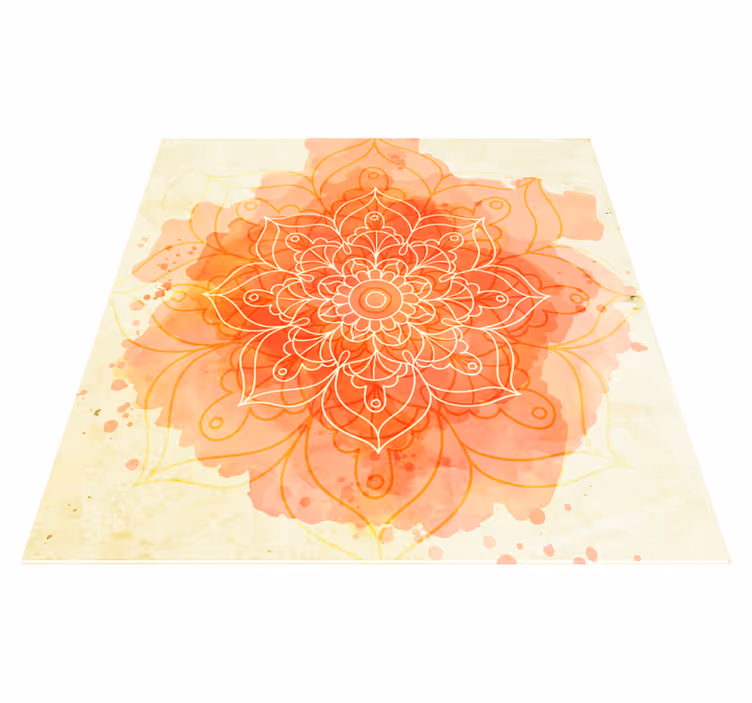 Mandala bloom mandala vinyl carpet - TenStickers