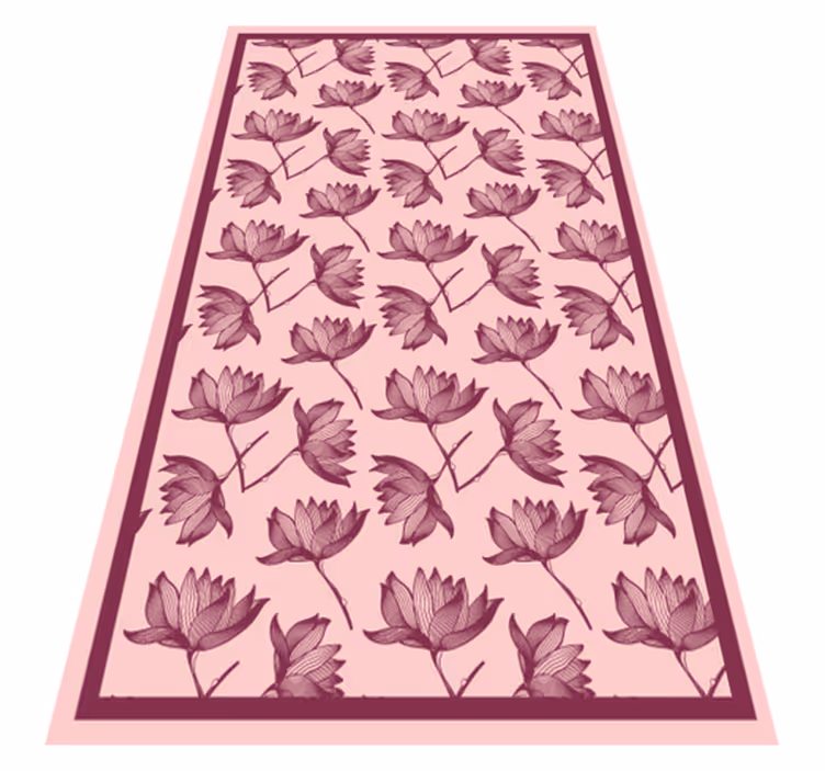 Floral vinyl carpet floral pattern decor - TenStickers