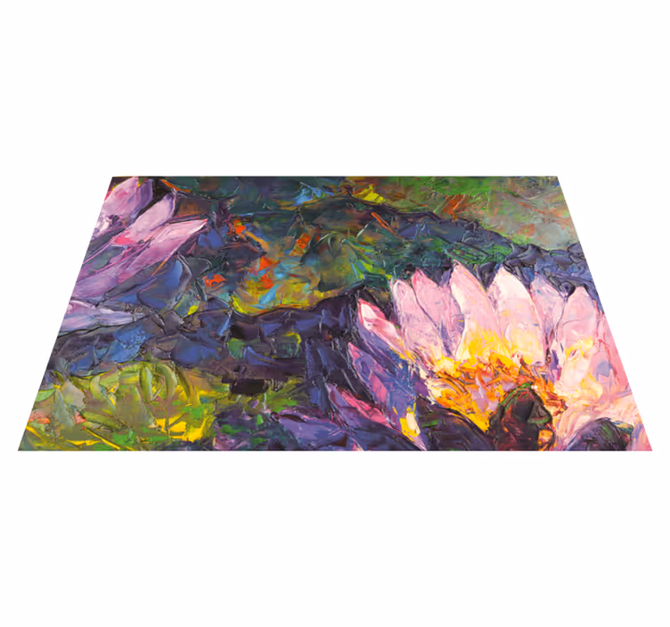 Impressionistic Florals floral vinyl carpet - TenStickers