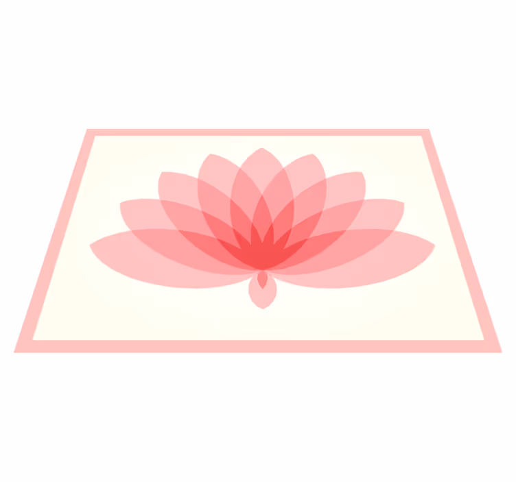 Lotus Bloom floral vinyl carpet - TenStickers