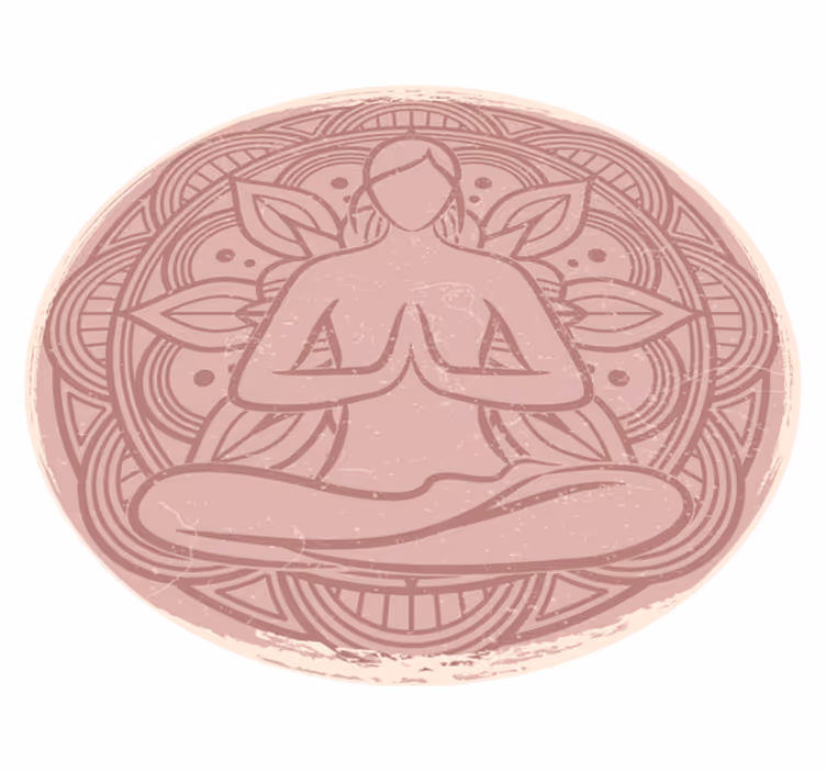 Mandala vinyl carpet meditative mandala design - TenStickers