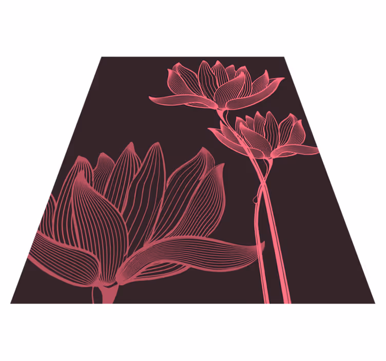 Floral contrast floral vinyl carpet - TenStickers