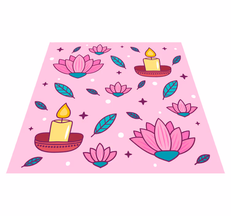 Lotus Blossom Ambience floral vinyl carpet - TenStickers