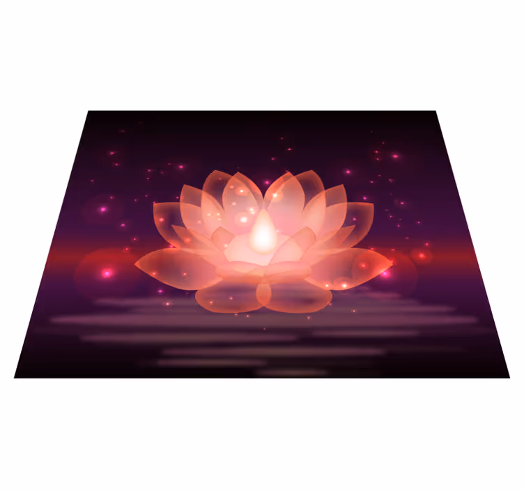Cosmic Lotus Design mandala vinyl carpet - TenStickers