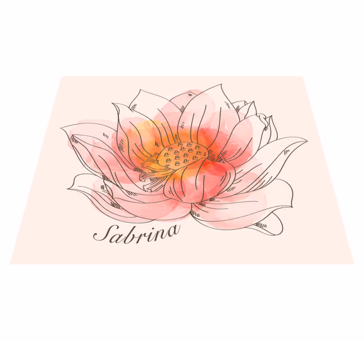 Customizable Lotus custom vinyl carpet - TenStickers