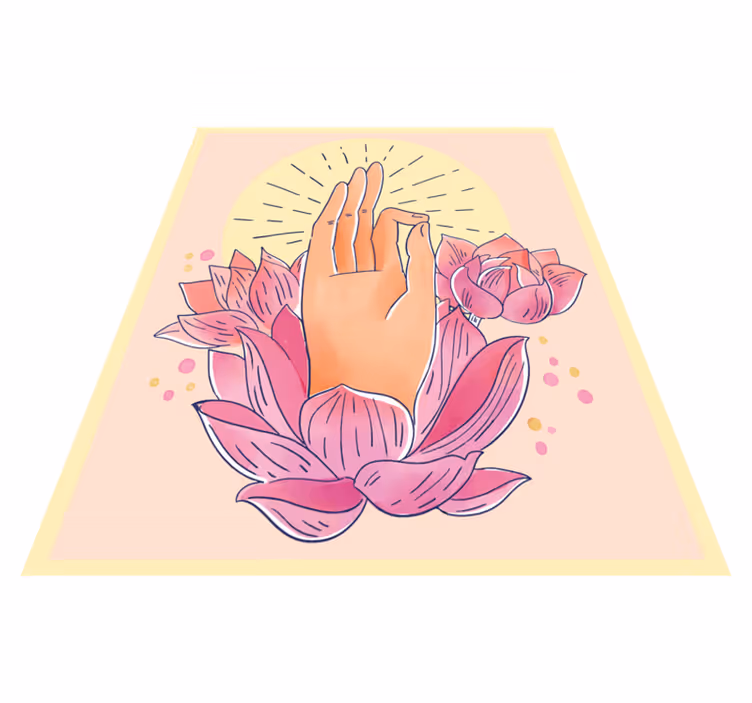 Spiritual Blossom Illustration mandala vinyl carpet - TenStickers