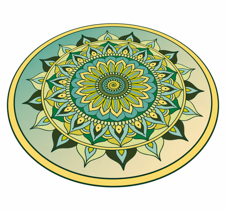 Vibrant mandala pattern mandala vinyl carpet - TenStickers