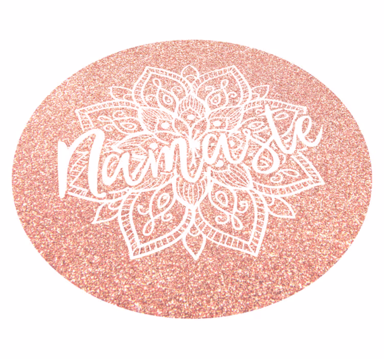 Mandala namaste motif mandala vinyl carpet - TenStickers