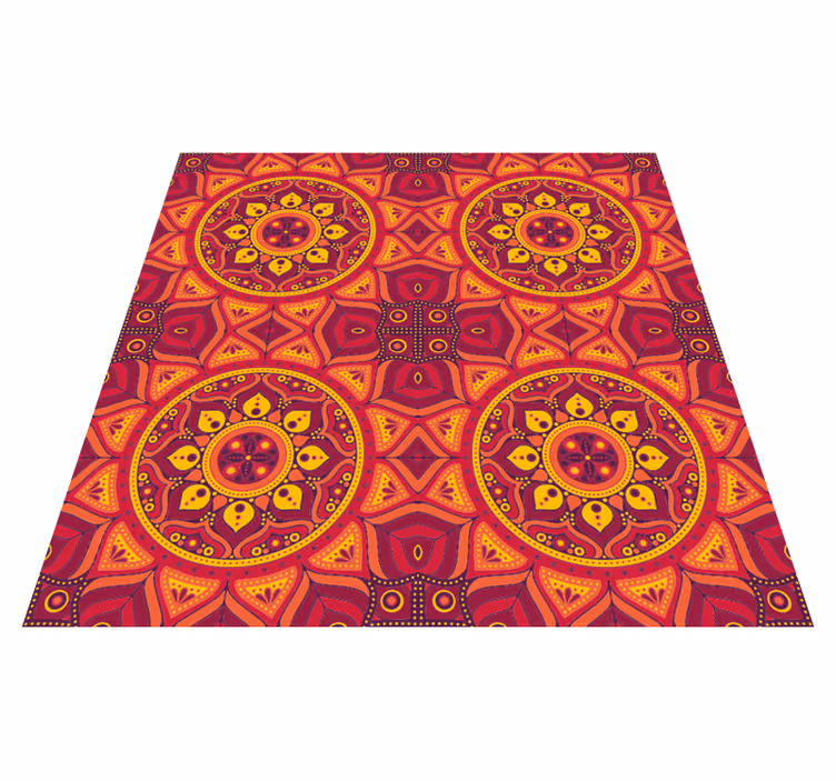 Mandala vinyl carpet inspired by symmetry - TenStickers