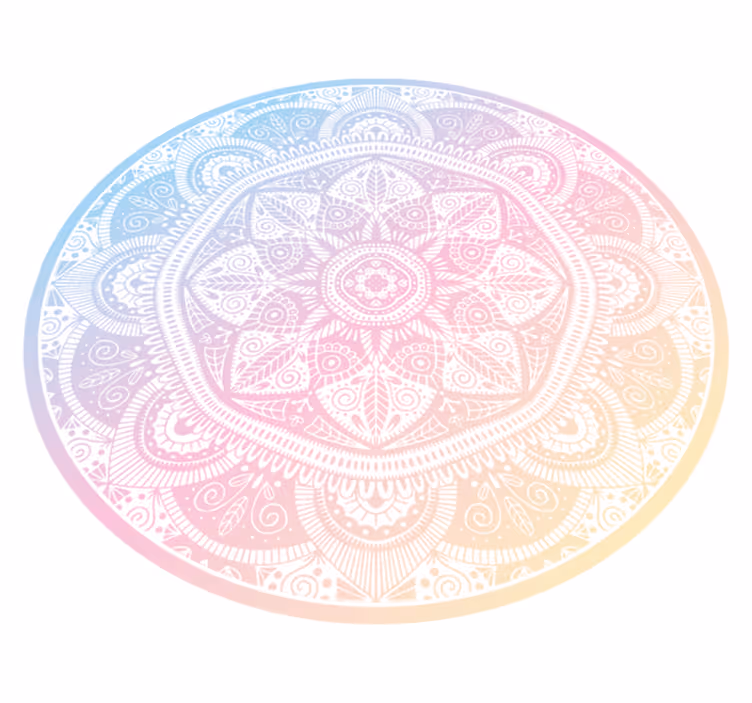 Gradient Mandala Artwork mandala vinyl carpet - TenStickers