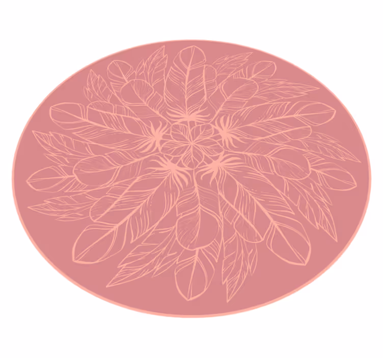 Botanical Symmetry floral vinyl carpet - TenStickers