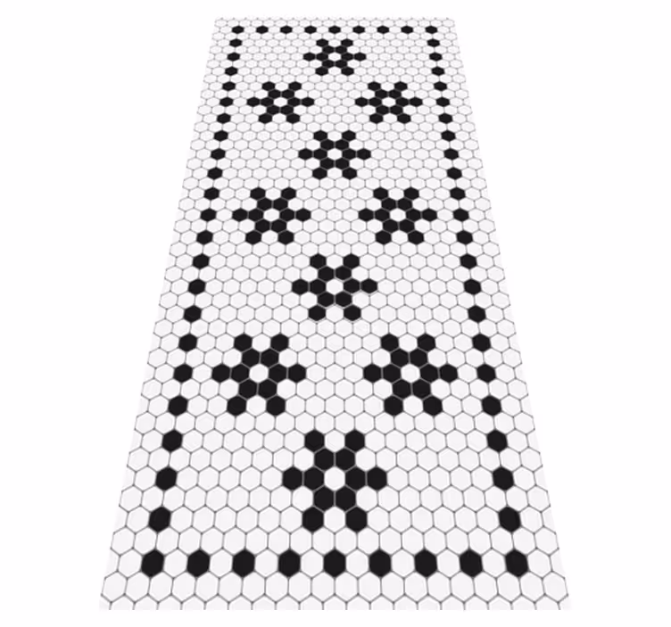 Mosaic Hexagons tile vinyl carpet - TenStickers