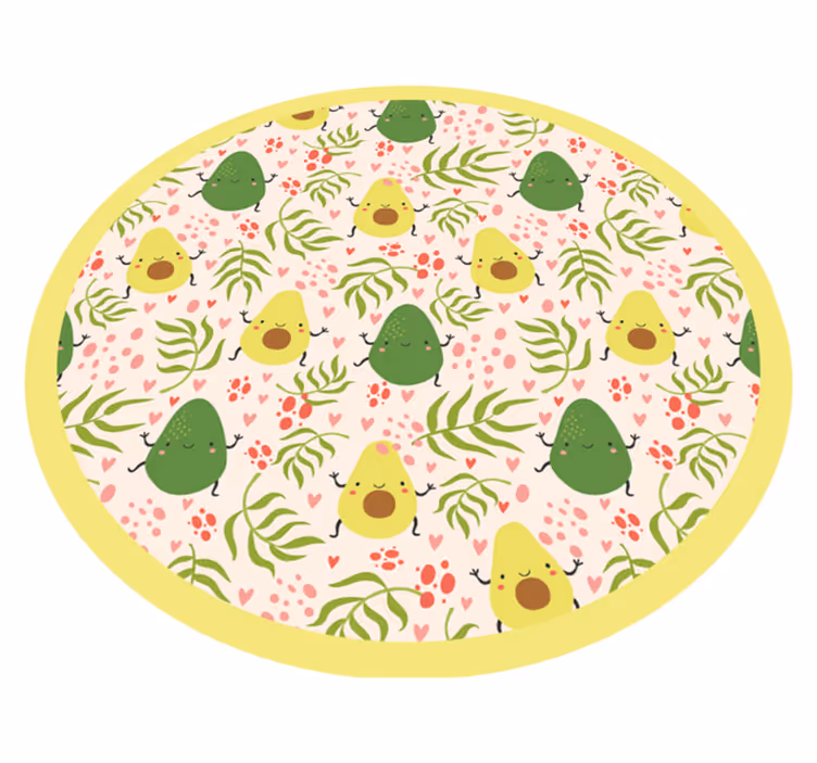 Avocado Fun Pattern kids vinyl carpet - TenStickers
