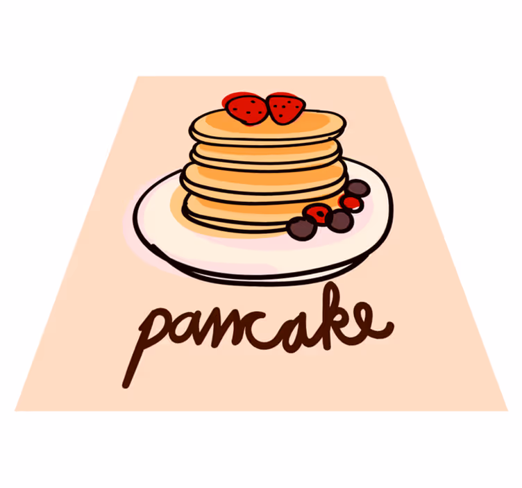 Delicious Pancakes kitchen vinyl carpet - TenStickers