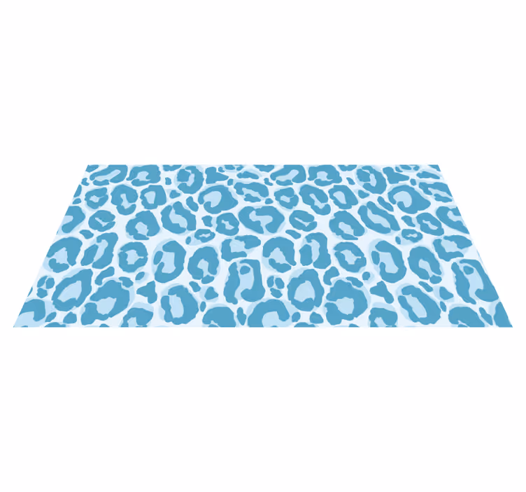 Blue Giraffe Spots animal print vinyl carpet - TenStickers