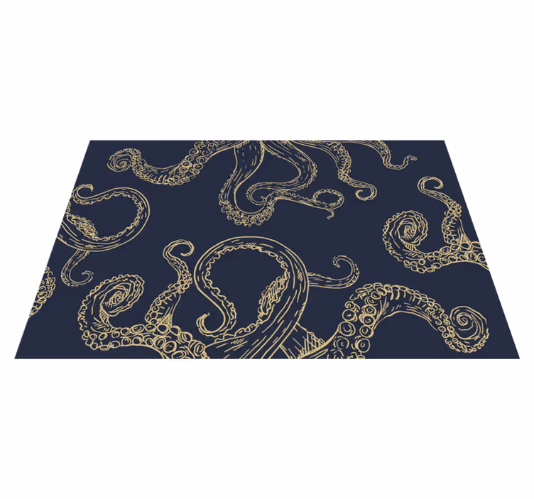 Octopus Elegance animal vinyl carpet - TenStickers
