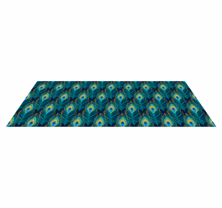 Peacock Feather Elegance animal vinyl carpet - TenStickers