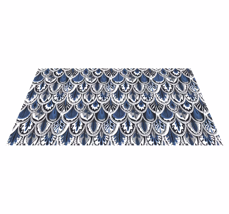 Peacock Tail Pattern tile vinyl carpet - TenStickers