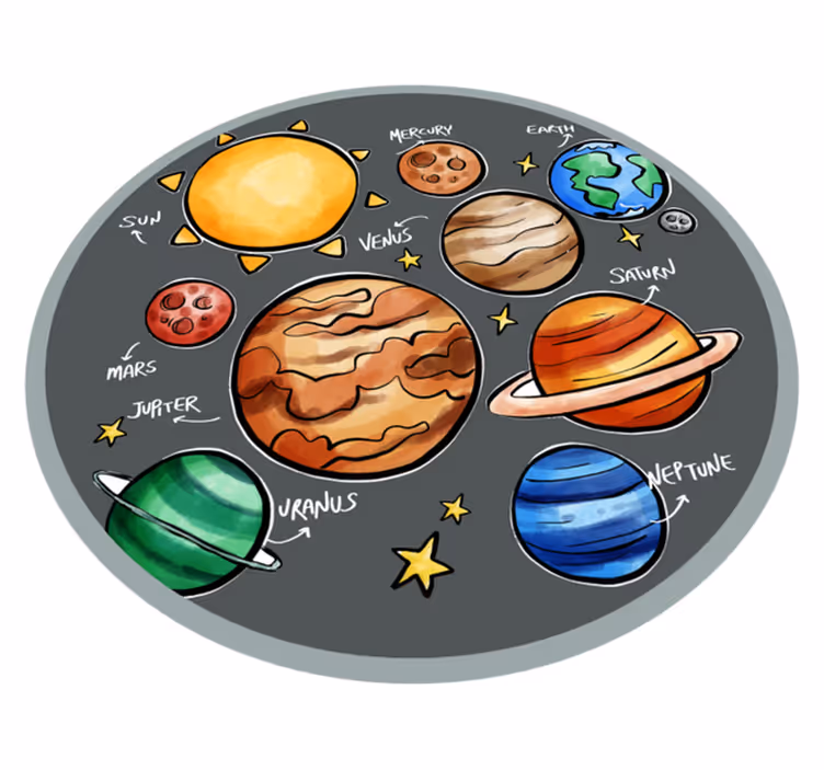 Solar System Playzone game vinyl carpet - TenStickers